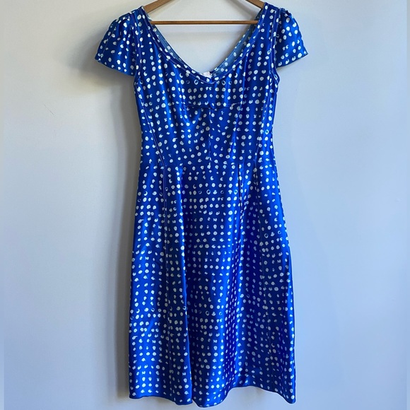 Marni Dresses & Skirts - Marni 100% silk blue polka dot dress XS